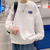 Sudadera con cuello redondo gofrado de marca de moda Ajuste holgado Moda Cien Torres Sudadera de moda Moda juvenil Estilo de Hong Kong Sudadera de manga larga Moderna