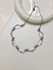 Corrente de Pescoço Borboleta Azul Super Fada Fresca Alto Padrão Completa de Diamante Arco Franja Puxável Colar Nicho Strass Corrente de Clavícula