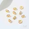 Retenção de Cor Forte Banhado a Ouro 14K Zircônia Contas Espaçadoras em Formato de Cobra Contas Cilíndricas Contas Quadradas Espaçador Passepartout Acessórios para Joias Artesanais DIY