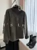 Recomendação de nível CHAO! Suéter de malha escovada de cashmere verde-café estilo old money para mulheres, cardigã de tricô pullover macio e aconchegante para o inverno