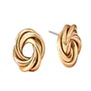 Nuevos Pendientes Metálicos Retro Personalizados de Alta Gama Pendientes Geométricos de Círculo Irregular Pendientes Europeos y Americanos para Mujer Venta al por Mayor
