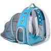 Bolsa para gato Mochila para animais de estimação Cápsula espacial transparente portátil para saída Bolsa para animais de estimação Suprimentos para gatos Mochila respirável