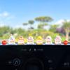 Ornamento fofo de animalzinho Mo bravo para carro, texto de bênção, decoração para display de tela de navegação do console central do carro