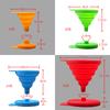 Funil de silicone portátil dobrável criativo produtos domésticos pescoço longo vazamento de óleo vazamento de álcool à prova de óleo silicone grande funil
