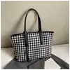 Bolso Grande Retro Cuadros para Mujer 2026 Nueva Moda Bolso Tote de Gran Capacidad Bolso de Hombro/Axila Casual para Ropa de Trabajo