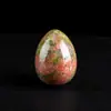 Ovo grande de cristal natural 4*3 branco roxo rosa verde vermelho azul roxo material ovo pedra bruta ornamento peça de mão para exibição e brincar