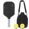 Raquete de Pickleball de Fibra de Carbono T700 Toray Textura de Tecido de Grafite Fosca 16mm de Espessura Competição Fibra de Carbono