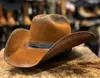 Amazon Transfronterizo Sombrero Vaquero de Lana para Hombre Sombrero de Jazz Popular en Europa y América Sombrero de Otoño e Invierno 96% Lana Pura