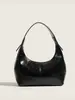 Bolsa de Axila Brilhante Vintage Primavera/Verão 2026 Bolsa Baguete com Textura de Cera de Abelha Bolsa de Mão Dumpling de Ombro Único Nicho Francês