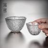 Taza de té, Taza personal para beber té, Juego de té, Vidrio martillado para invitados, Vidrio estilo japonés, Taza de maestro, Té Kung Fu