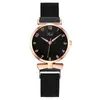 Reloj de Cuarzo para Mujer con Esfera Sunburst, Correa de Malla Magnética con Decoración de Lazo, Marcador Digital, Reloj de Pulsera Casual para Dama