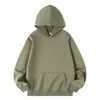 Nueva sudadera con capucha pesada de otoño e invierno para hombre, sudadera con capucha de color liso de corte holgado, sudadera casual estilo coreano para pareja