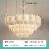 Lustre de sala de estar de luxo leve e elegante estilo francês, lustre de cristal de quarto na cor creme, luminária de jantar nova de alta qualidade na cor rosa