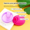 Disco Menstrual Popular para Principiantes Fácil de Usar con Pestaña de Extracción Origen de Fábrica Silicona de Grado Médico FDA Disco Menstrual