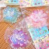 Fofo e grande brinquedo transparente de pata de gato de cristal para alívio do estresse para meninas, grande brinquedo de borracha macia para descompressão com retorno lento