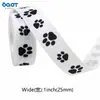 Cinta con huella de mascota, collar de tracción, lazo, hilo, collar de tela para mascotas, accesorios para prendas de vestir