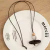 Nuevo Collar con Colgante Irregular Estilo Chino para Mujer, Cadena Larga para Clavícula Estilo Retro, Cordón Decorativo, Accesorio de Verano