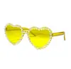 Novos Óculos de Sol Deslumbrantes com Pedras Peroladas, Óculos da Moda Trendy para Mulheres com Tema de Coração, Estúdio de Fotografia de Casamento, Fotografia de Rua, Óculos de Sol Decorativos