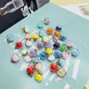 Pingente Bola de Vidro Cristal Redonda Bola de Espuma Areia Movediça Lantejoula Ornamento DIY Pulseira Miçangas Brinco Acessórios de Joalheria