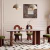 Mesa de conferencia ovalada de madera maciza, mesa larga nórdica, mesa de isla francesa, mesa de comedor y silla para sala de estar de villa, mesa de comedor para apartamento pequeño