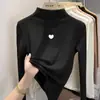 Ropa interior para niñas con forro polar, nuevo estilo otoño/invierno, manga larga, a la moda, cuello semi-alto, cálida, top estampado para niñas pequeñas y grandes