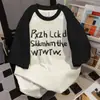 2026 Verão Retrô Americano Camiseta de Manga Curta de Comprimento Médio Marca da Moda Estampa de Letras Estilo Casal Top Solto e Versátil