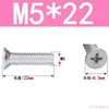 Tornillos de Cabeza Avellanada de Cruz Acero al Carbono Galvanizado Tornillos de Cabeza Plana M3M4M5M6 Fijaciones Multiespecificación Venta al por mayor en stock
