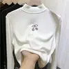 Camada base infantil forrada com fleece, camiseta de manga comprida com gola levemente alta, camada interna quente, top estampado para meninas