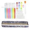 Kit de Ferramentas de Tricô de Lã para Cachecol Colorido de Meio Ponto Crochê Coloridoful Crochê DIY - 8 Peças