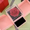 Colar de Flor Rosa Dia dos Namorados Chinês Caixa de Presente de Batom Caixa de Embalagem de Joias Transparente em Acrílico Estilo Gaveta