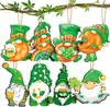 40 piezas St. Enanos para el Árbol del Día de San Patricio Enanos Decorativos Colgante de Madera Colgante Decorativo Festivo para Granja