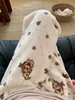 Pantalones de Pijama Fluffy de Copo de Nieve para Mujer Otoño Invierno Sueltos Lindos Casuales Estampado de Leopardo Dibujos Animados Cálidos para Casa Pantalones Largos