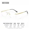 Montura de gafas sin marco minimalista ultraligera de 10 g de titanio puro z6159, montura de titanio de alta gama para hombre con un look sofisticado y rebelde