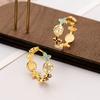 Pendientes elegantes, sencillos y ligeros de lujo a la moda, con esmalte de colores, circulares que combinan con todo, para uso diario, estilo retro.