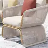 Juego de Sofá y Mesa de Centro de Ratán para Exteriores para Terraza Balcón de Casa de Huéspedes, Impermeable y Resistente al Sol, Muebles de Jardín para Exteriores de Villa