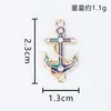Acessórios de Âncora Pingente Criativo Ponto Duplo de Suspensão Diamante Pingando Óleo Liga Acessórios de Joia Brincos DIY Pulseira Colar Atacado