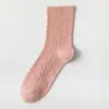 Calcetines de Otoño e Invierno para Mujer, Calcetines de Media Pantorrilla con Diseño Floral Oscuro en Forma de Diamante, Calcetines Engrosados, Modernos, Cómodos, Cálidos y Transpirables