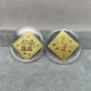 Shenzhen Shuibei Mismo Estilo Oro Puro 999 Tesoro de la Fortuna Aleación Gato de la Suerte Adhesivo Dorado para Teléfono Móvil para Atraer Riqueza Tienda de Oro