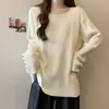 Top Térmico de Canalé Cuadrado Talla Plus para Mujer, Estilo Nuevo Irregular Otoño/Invierno, Corte Holgado, Camisa Adelgazante de Manga Larga