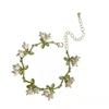 Aretes Orquídea Blanca + pulsera + collar ~ Super hada Mori primavera nuevos aretes cadena clavícula niña mayoreo