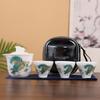 Grasa de Oveja Jade Una Olla Tres Tazas Caja de Regalo Traje Hogar Lujo Ligero Cerámica Viaje Juego de Té Tapa Taza de Té Bolso Se Puede Configurar