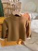 Suéter básico de cuello alto medio para niños con forro polar, estilo coreano de otoño e invierno, estilo occidental, para hombre y mujer, bebé, top interior de terciopelo de una pieza, moda