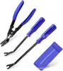 Juego de 3 piezas de pinzas para quitar hebillas de goma de presión de 6 y 8 pulgadas, herramienta para quitar hebillas de remache de puerta