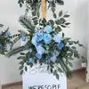 Nuevo Arreglo de Piso Grande para Boda Banquete de Compromiso Flor de Seda Arreglo Floral Decorativo Terminado Pasillo Arte Floral de Boda