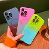 Funda para Teléfono con Efecto Magnético Líquido Degradado Bicolor Sensación de Piel 16 Adecuada para iPhone 17 Pro Max Película para Lente 15 Anticaídas 14