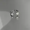 Anillo Súper Hada Exquisito Colorido de Diamante Brillante para Mujer, Elegante y Delicado, Anillo de Dedo Índice Geométrico Irregular de Gama Alta de Nicho