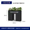 Combinación de Maceteros de Acero Inoxidable para Exteriores para Cafeterías, Hoteles, Portaflores Municipales para Exteriores y Oficinas de Venta de Inmuebles con Canaletas de Hierro para Flores