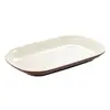 Plato de melamina para calentar alimentos, vajilla de plástico similar a la porcelana, plato rectangular, plato creativo para barbacoa de autoservicio con plato comercial.