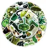 50 Hojas Pegatinas Estilo Chica Limpia Verde Realistas Estilo Ins Frescas Impermeables Decorativas DIY para Computadora Taza Térmica Pegatinas