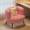 Sillón perezoso de lana de cordero BOBO de moda para sala de estar, dormitorio, vestidor, sofá de un solo asiento, silla de maquillaje, silla de tocador